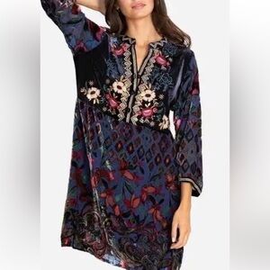 Johnny Was Velvet Tunic Dress